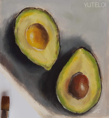 "Avocado", Oil on Wet Strength (2021)
