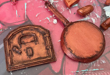 Mama&#39;s Pizza, Rust Texture