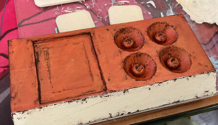 Mama&#39;s Pizza, Oven Rust Texture