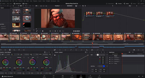 Mama&#39;s Pizza, Colour Grade in Davinci Resolve