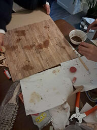 Mama's Pizza, Floor Staining
