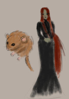 The Little Visitor Sketch