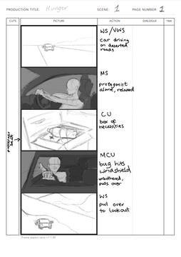 Hunger Storyboard 1