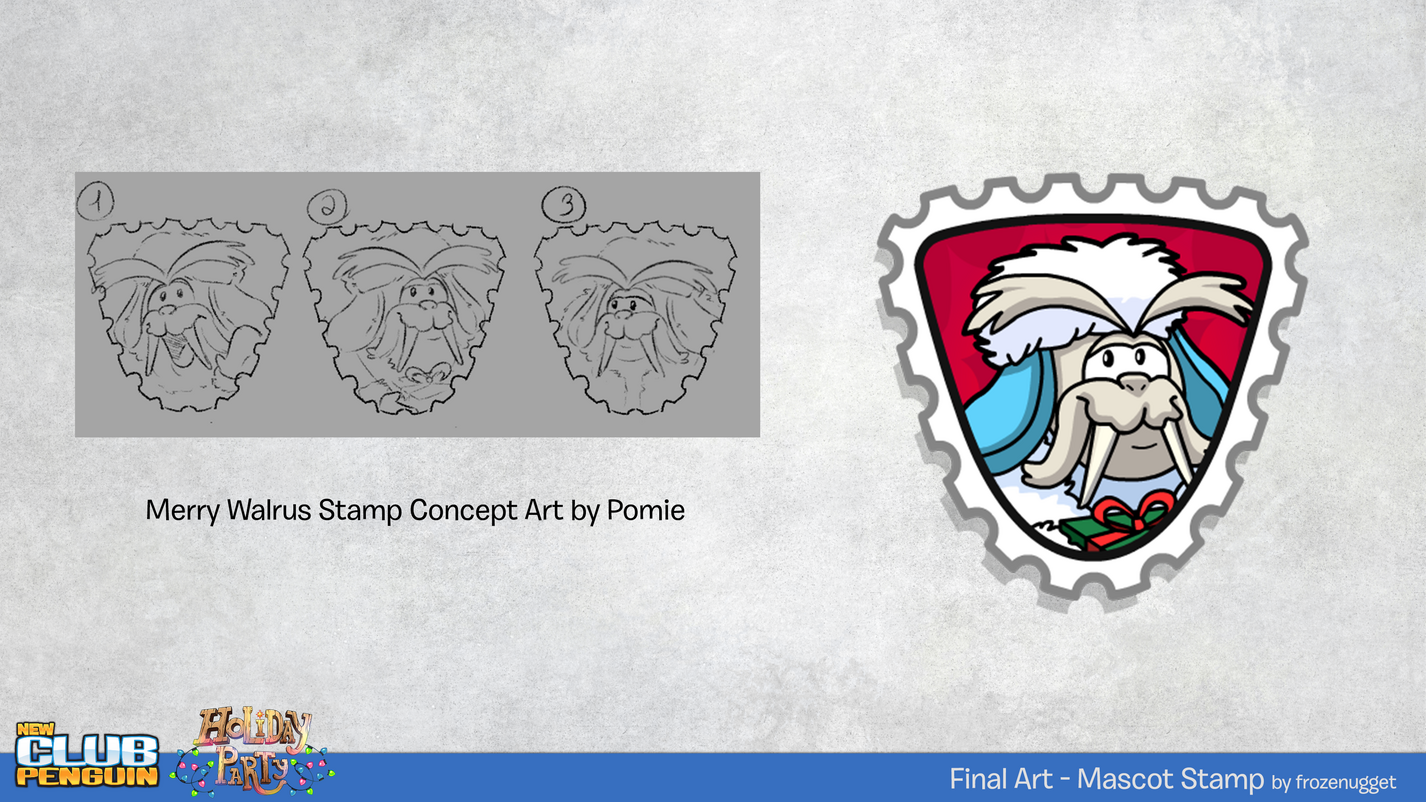 Merry Walrus Stamp