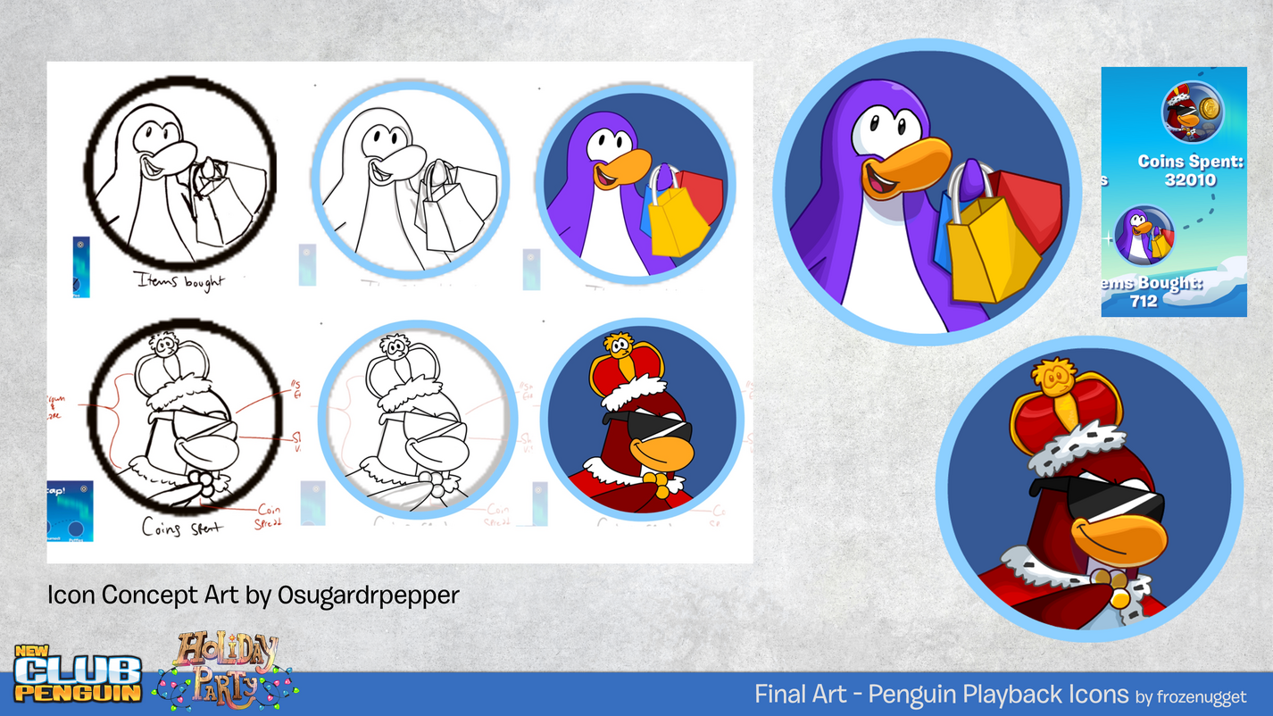 Penguin Playback Icons